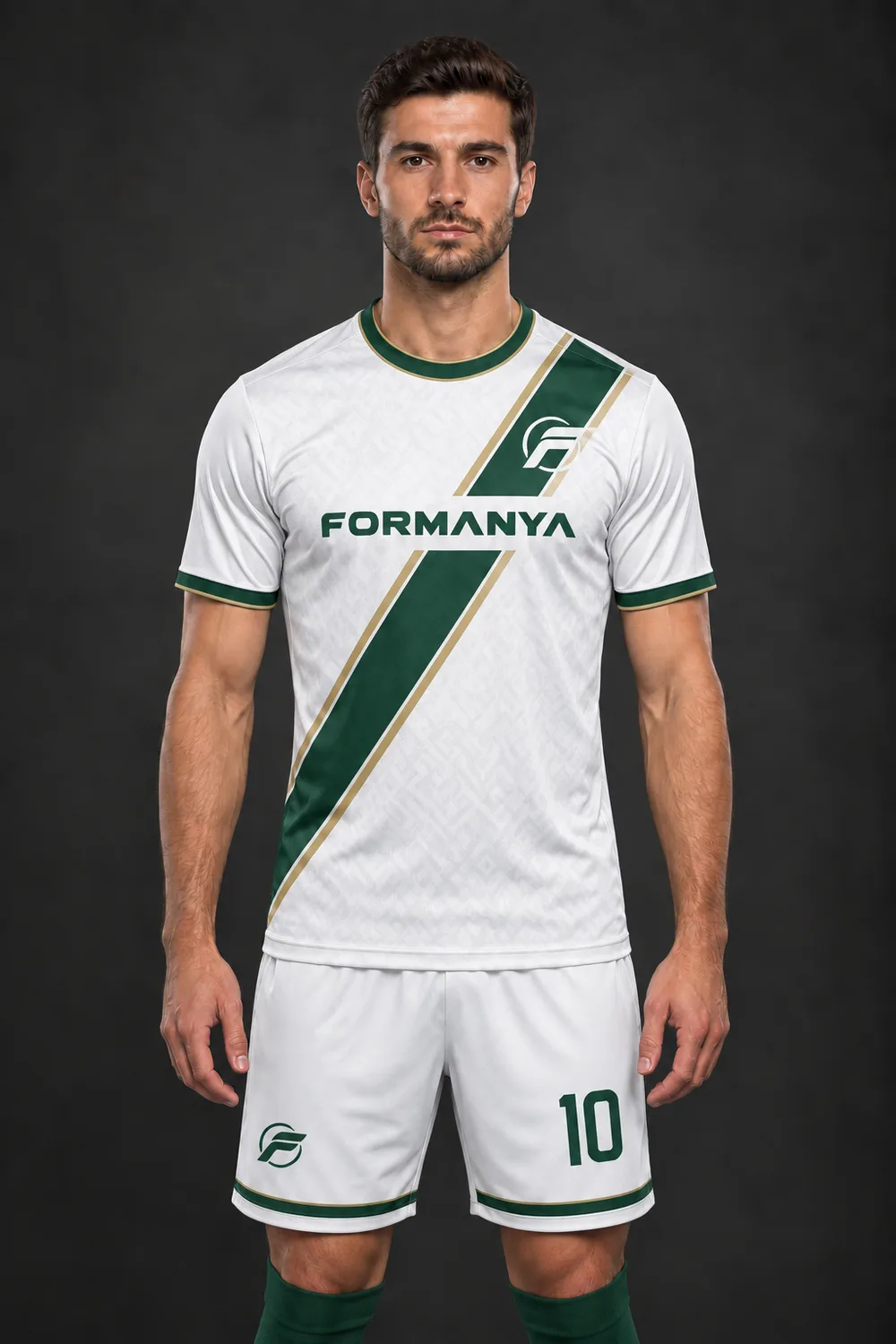 Beyaz Çapraz futbol forması, ön görünüm