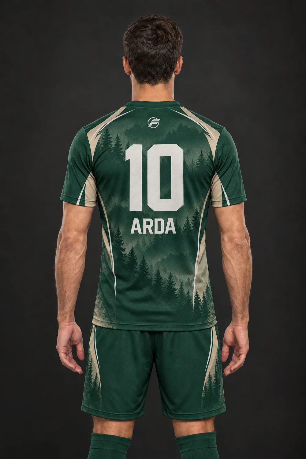 Çam Yeşili futbol forması, arka görünüm