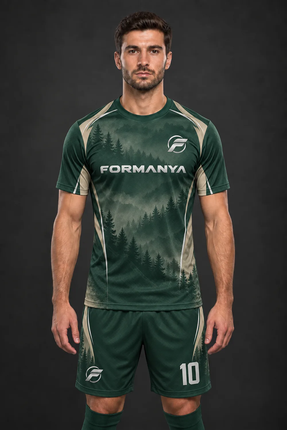 Çam Yeşili futbol forması, ön görünüm