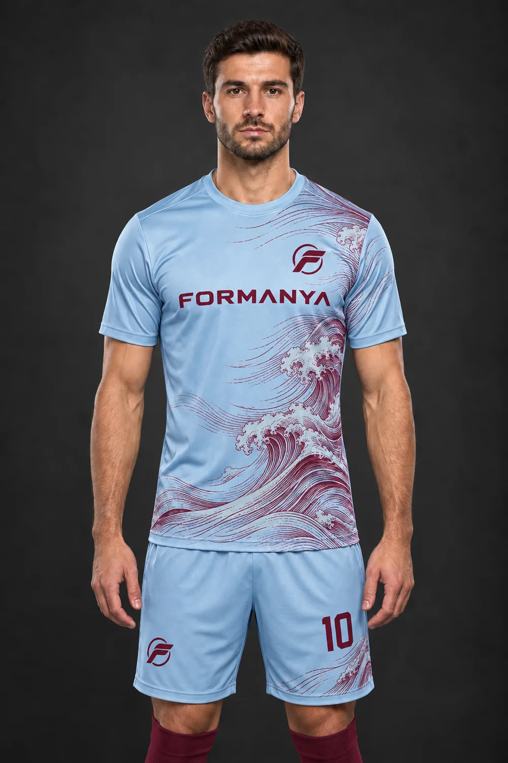 Dalga Mavisi futbol forması, ön görünüm