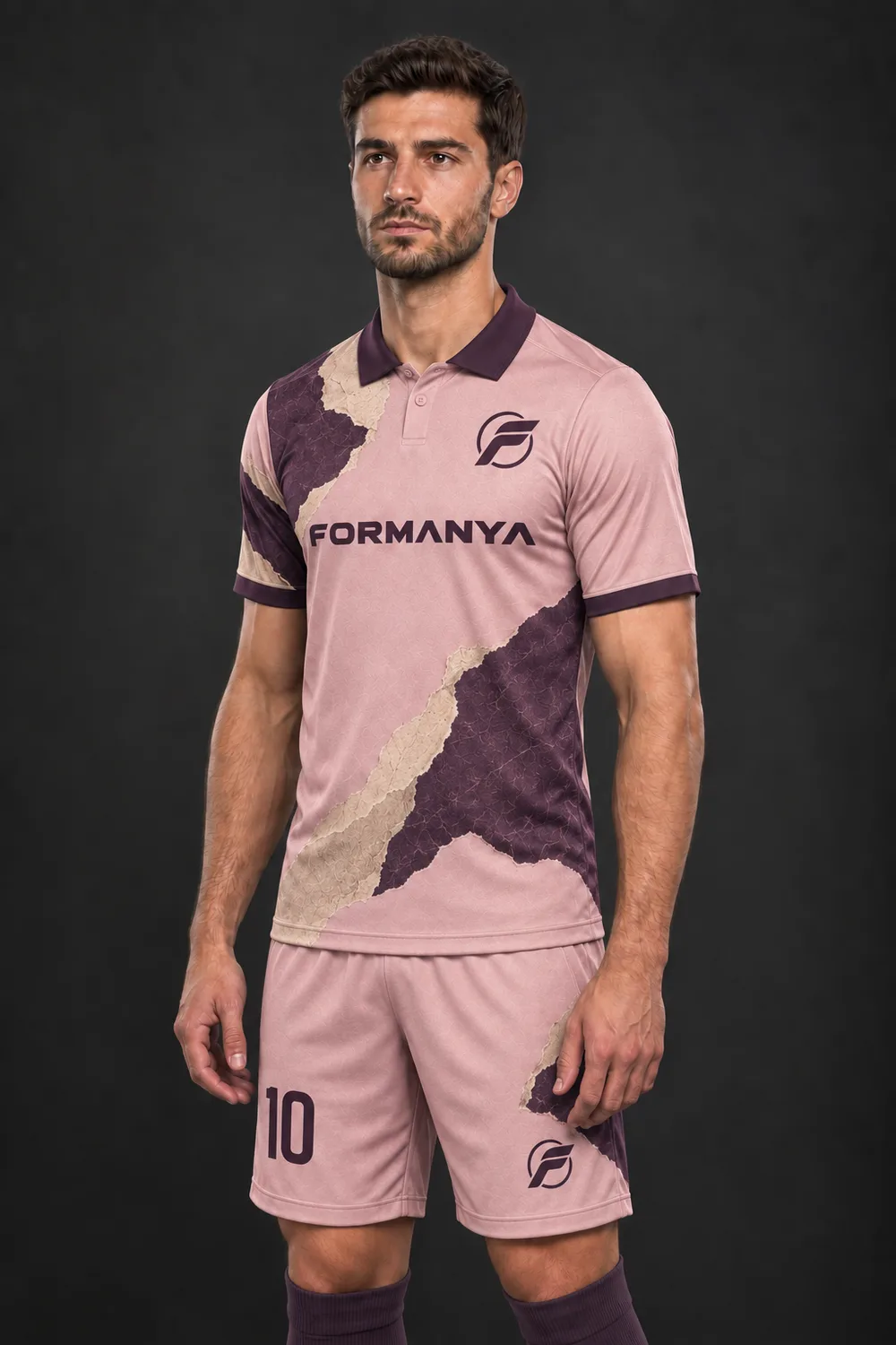 Polo Gül Kurusu futbol forması, yan görünüm