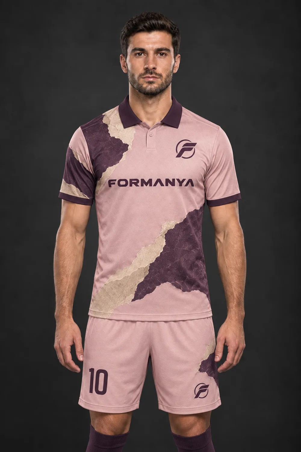Polo Gül Kurusu futbol forması, ön görünüm