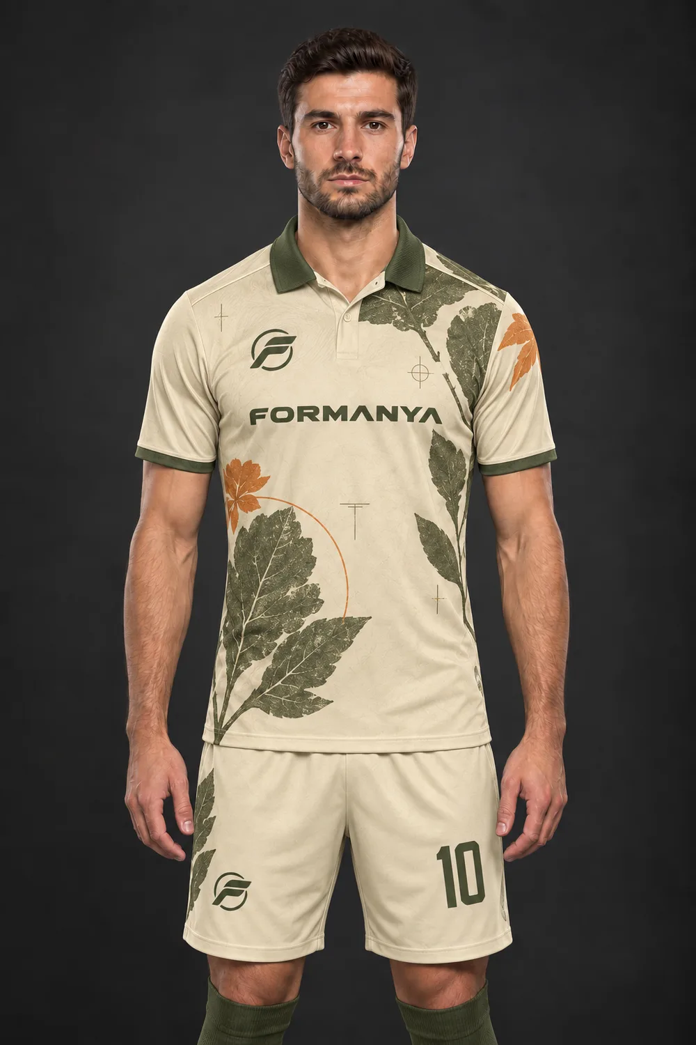 Polo Kum Yaprak futbol forması, ön görünüm