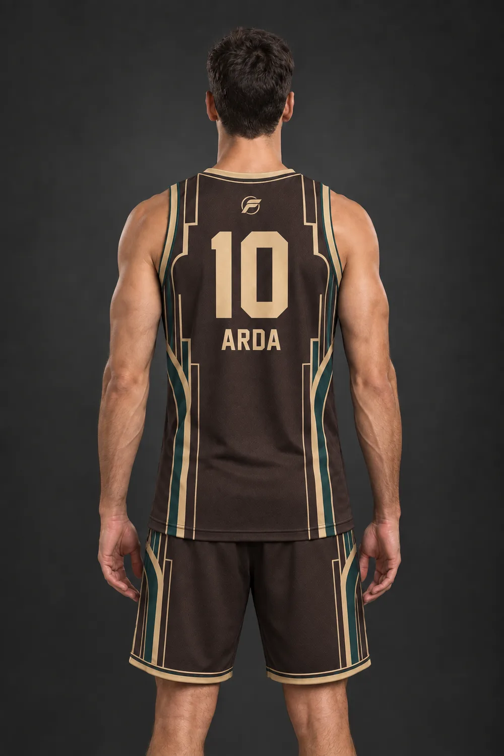 Pota Kolej basketbol forması, arka görünüm