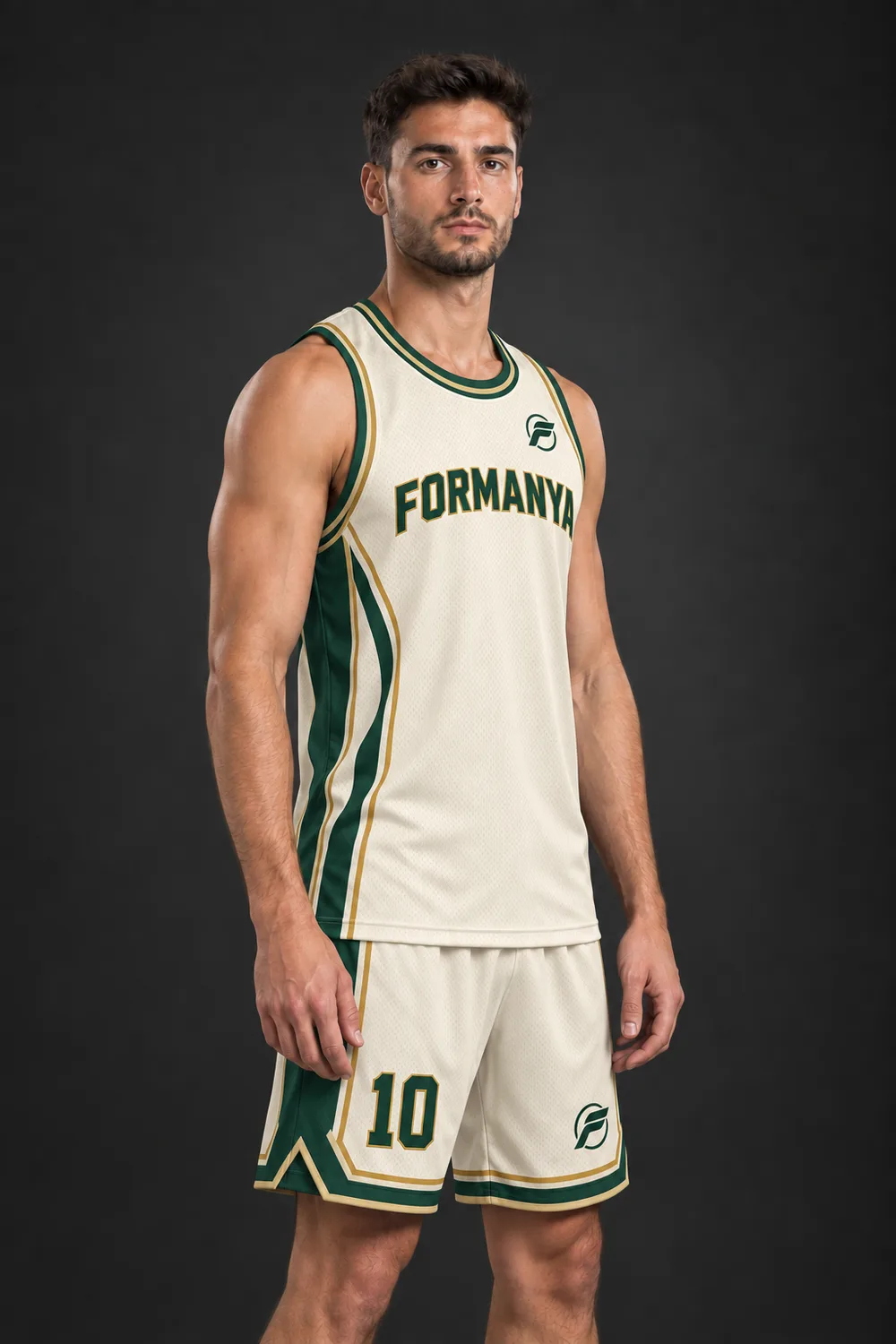 Pota Krem basketbol forması, yan görünüm