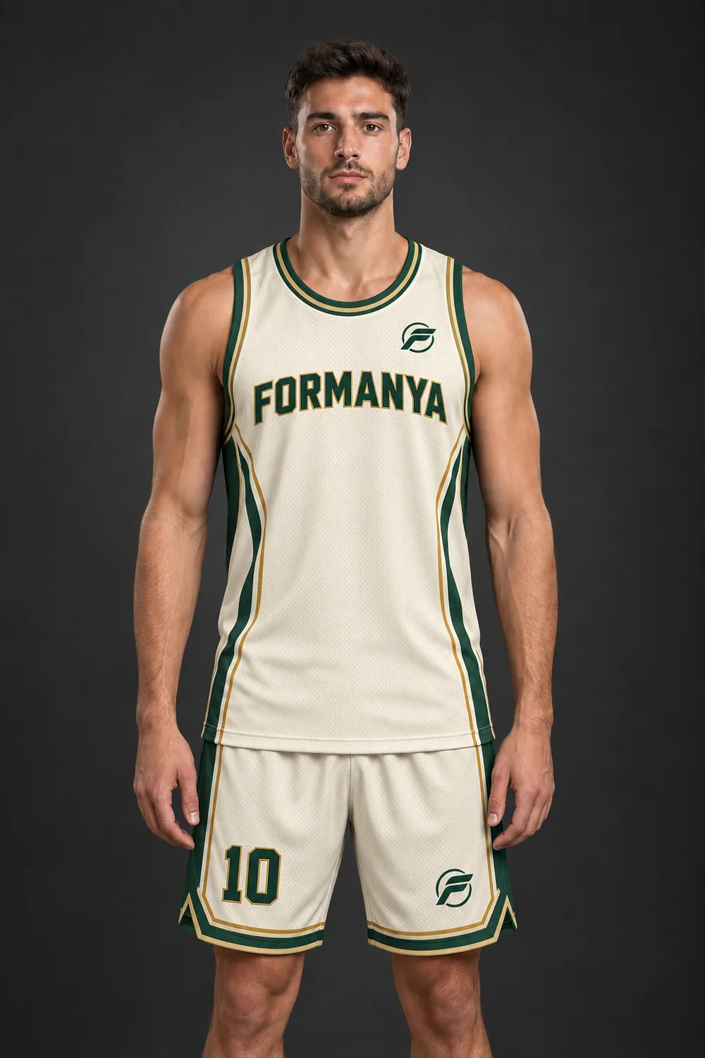 Pota Krem basketbol forması, ön görünüm