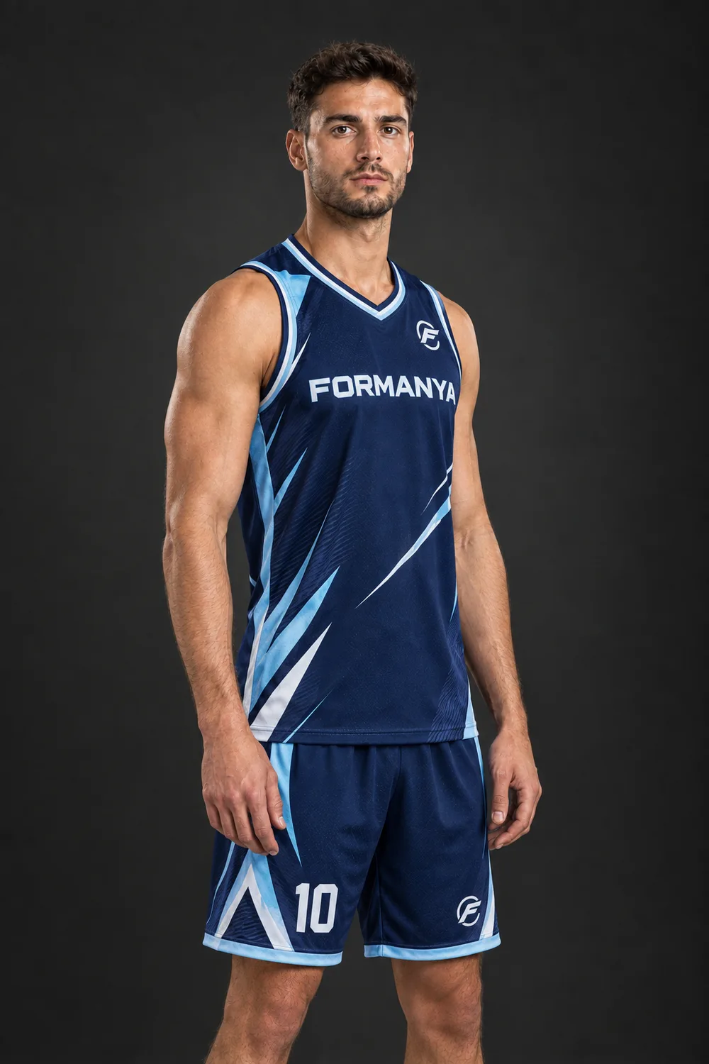 Pota Lacivert basketbol forması, arka görünüm