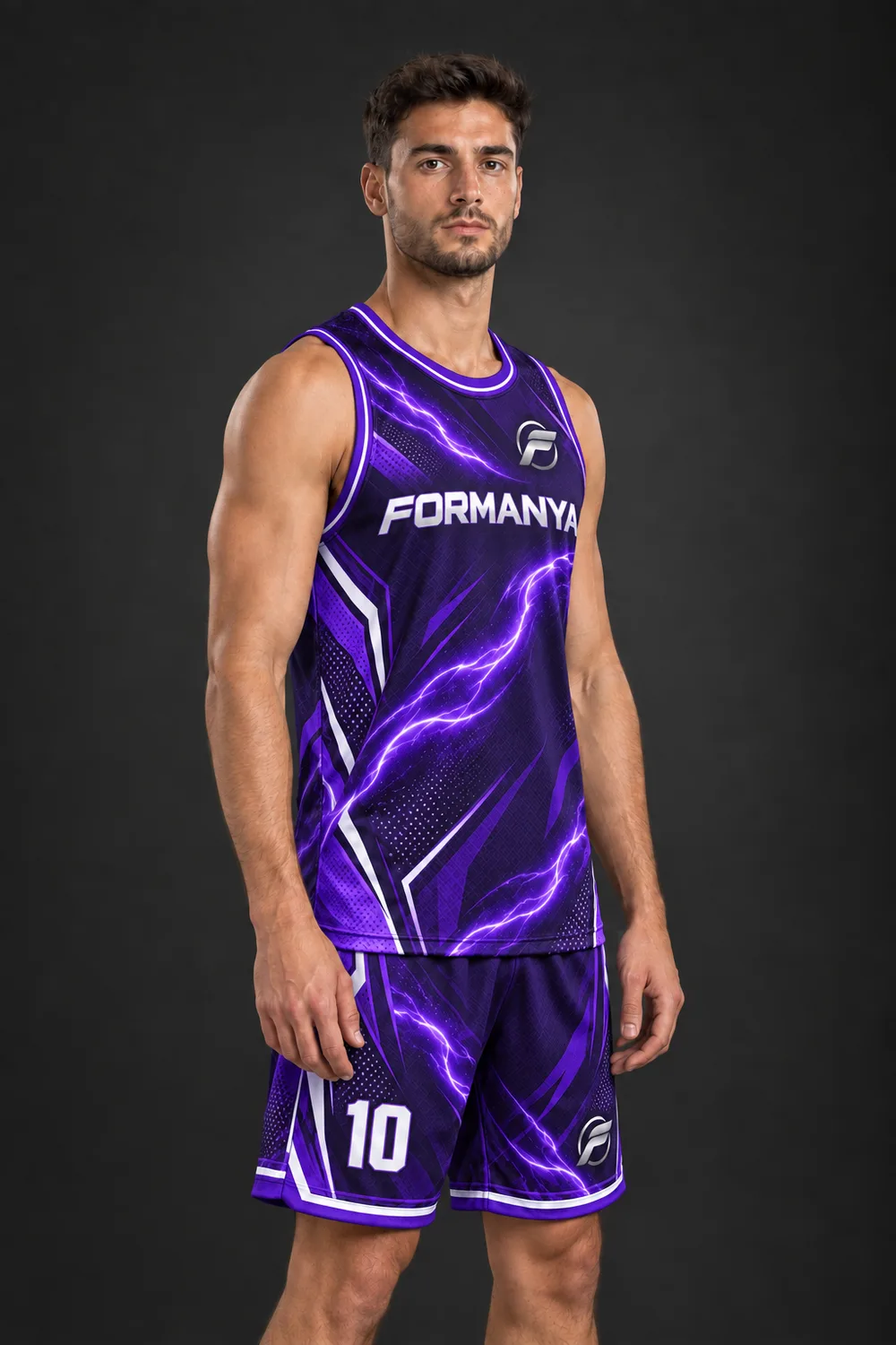 Pota Mor basketbol forması, yan görünüm