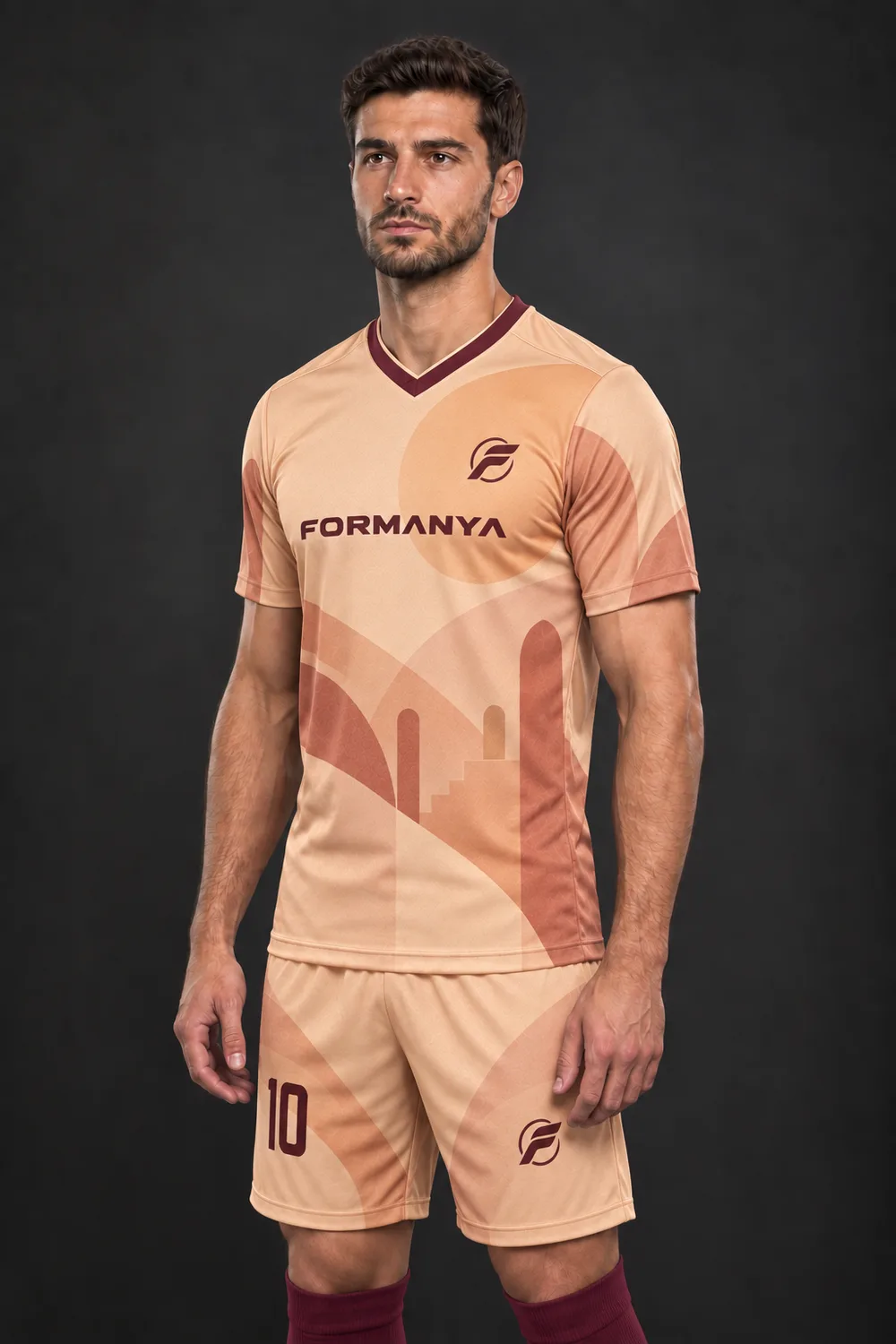 V Somon Tepe futbol forması, yan görünüm