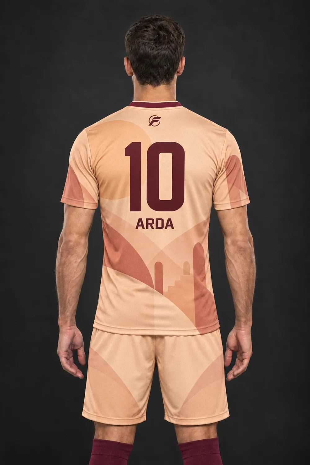 V Somon Tepe futbol forması, arka görünüm